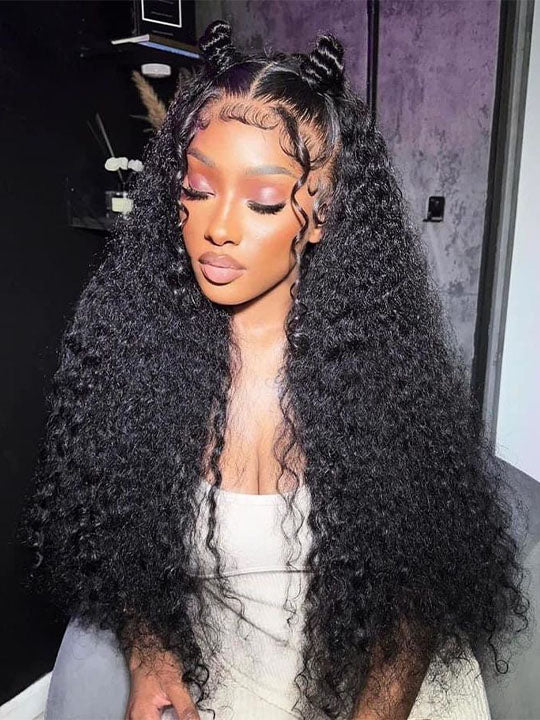 Double Drawn Water Wave Wig High Density Parting Max Full Lace Frontal Human Hair Wigs