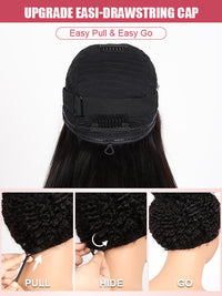 [4C Wig] Bleached Knots Kinky Curly Hair With Kinky Curly Edge Human Hair Lace Frontal Wig