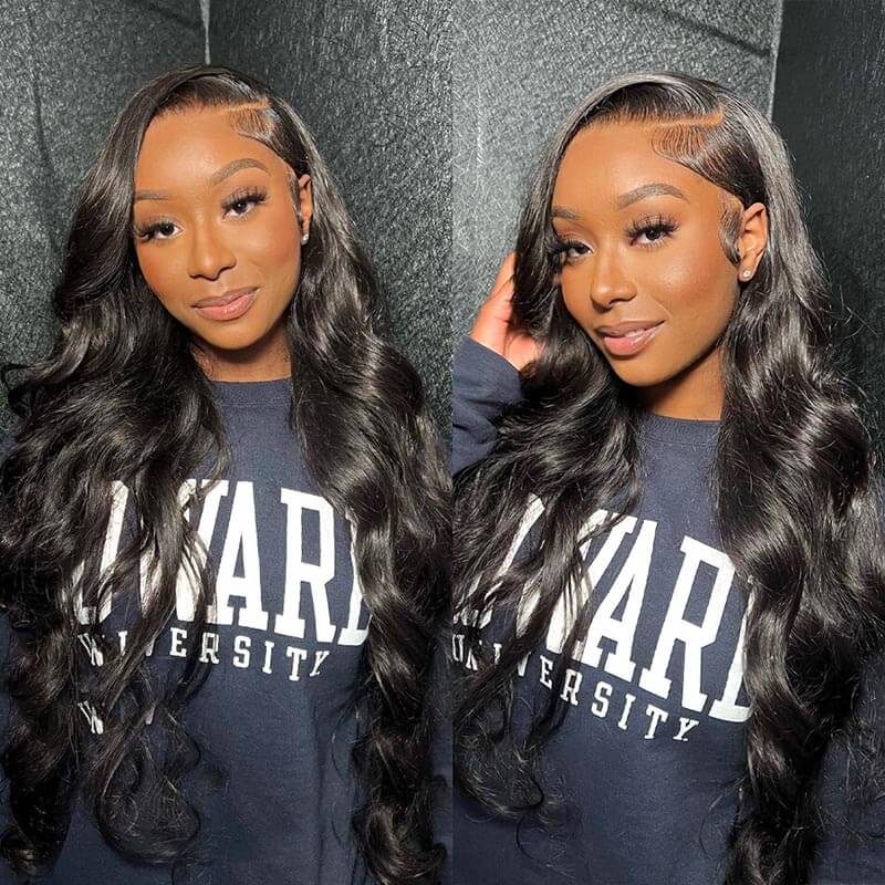 [Wear & Go] Breathable Air Wig 3D Body Wave 13x4 Lace Front Human Hair Wigs