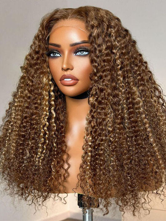[Wear & Go] Pre-everything Glueless Highlight Kinky Curly 6x4.5/10x6 Lace Front Wigs
