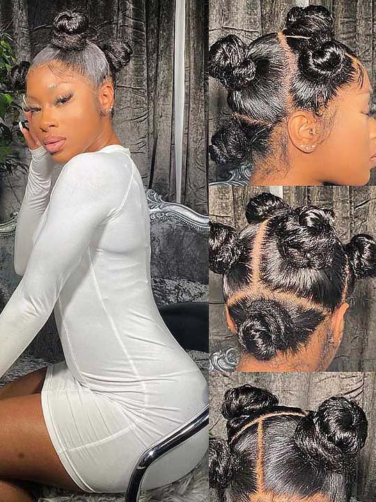 Full Lace Wig Body Wave Brazilian Human Hair Wigs Pre Plucked Real Scalp Invisi-Drawstring Cap