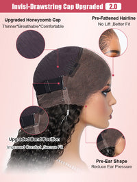 300% Density 360 Lace Frontal Ponytail Wig Widows Peak Hairline Yaki Straight Glueless Lace Wig Kisslove Hair