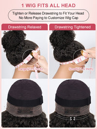 Deep Wave Ginger Orange 360 Lace Frontal Wig Pre Plucked Invisi-Drawstring Human Hair Wigs