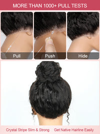 Kisslove Light Yaki Straight Hair Invisi-Drawstring 360 Lace Wig Pre-Everything Glueless Wigs