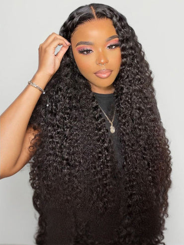 40 Inch Curly Hair 13x6 Full Lace Frontal Wig Pre Plucked Deep Curly Long Wigs for Sale