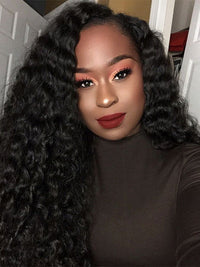 [4C Wig] 5x5 HD Lace Wig Kinky Curly Hairline Deep Wave 100% Human Hair Wigs