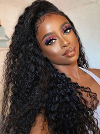 Double Drawn 5*5 HD Lace Wigs Deep Wave 14A Brazilian Virgin Human Hair Closure Wig
