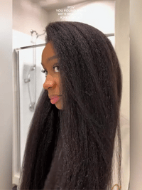 [Flash Deal] Hybrid Kinky Edge Kinky Straight Human Hair Wigs Newborn Hairline Glueless Lace Wig