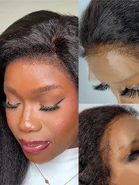[4C Wig] 5x5 HD Transparnt Lace Wig With Kinky Baby Hair Body Wave 100% Human Hair