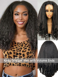 Kisslove Kinky Straight Burmese Curly Hair Invisi Drawstring Glueless Lace Wig Wear Go Wig With Spiral Curls