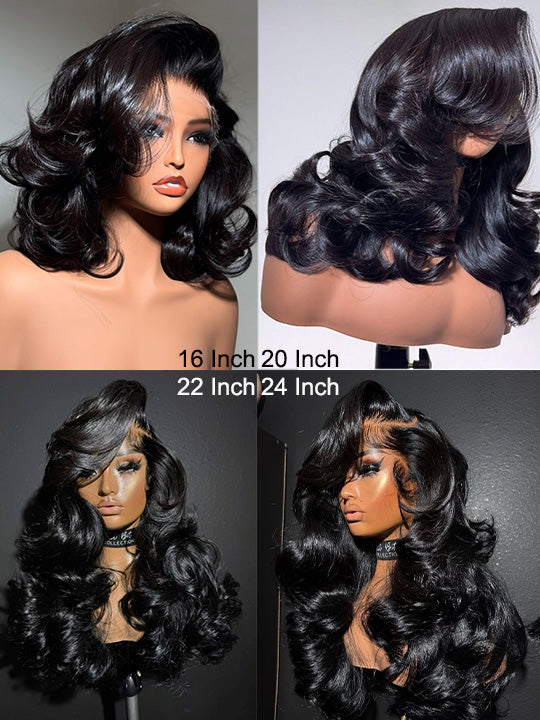 Pre Styled Efortless Chic Layer 13x6 Full Lace Frontal Wig High Density Peacock Curls Glueless Ready to Wear Wig