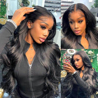 [Wear & Go] Breathable Air Wig 3D Body Wave 13x4 Lace Front Human Hair Wigs