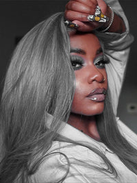 Glueless Salt and Pepper 3D Body Wave 13x4 Lace Front Lace Wigs For Women
