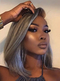 Glueless Salt and Pepper 3D Body Wave 13x4 Lace Front Lace Wigs For Women