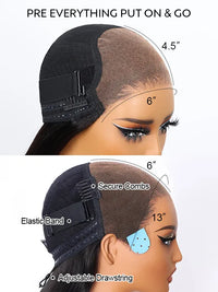 Knotless Boho Braided Water Wave Wig Glueless Pre-Cut Lace Human Hair Braided Wigs For Women