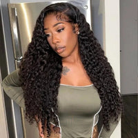 Water Wave 3 Bundles with 13*4 HD Lace Frontal 10A Brazilian Human Hair Weave
