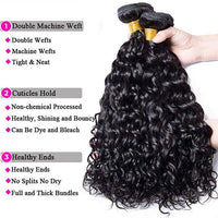 Water Wave 3 Bundles with 13*4 HD Lace Frontal 10A Brazilian Human Hair Weave