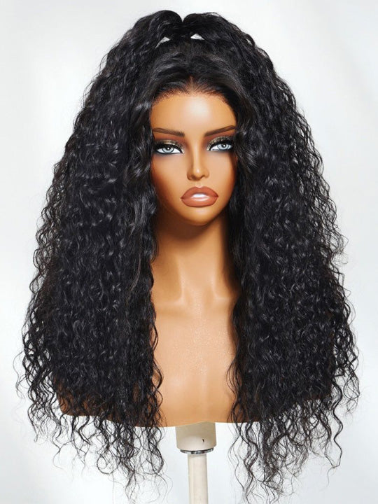 Bye Bye Knots 13x6 Lace Frontal Wig Water Wave Pull & Go Drawstring Glueless Wigs