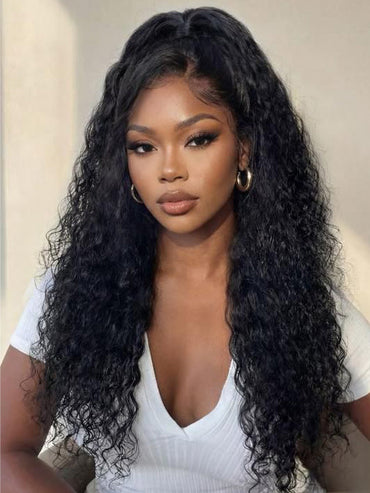 Bye Bye Knots 13x6 Lace Frontal Wig Water Wave Pull & Go Drawstring Glueless Wigs