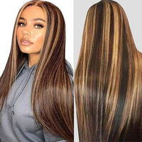 [Wear & Go] Air Cap Wig Highlight Hair Glueless 5x5 Lace Wig 14A Virgin Human Hair