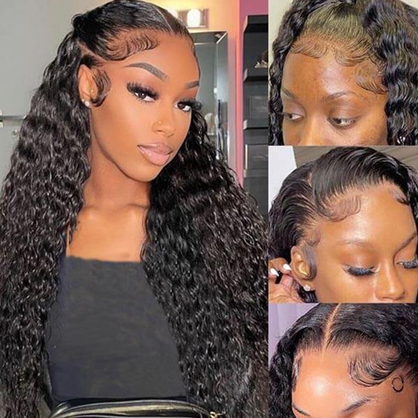 [Wear & Go] Air Wig Deep Curly 13x4 Lace Wigs 14A Virgin Hair