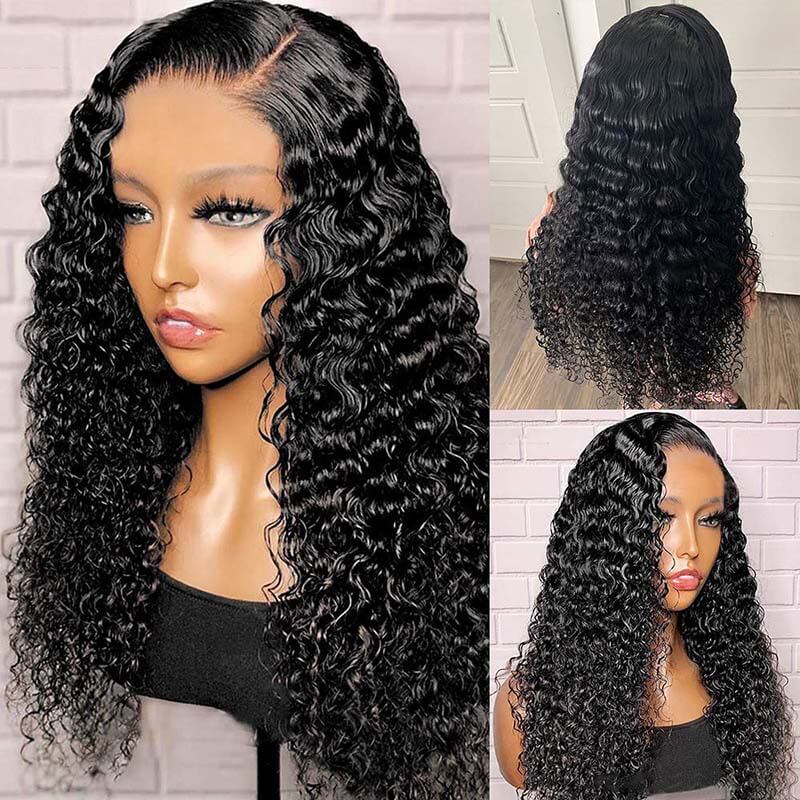 [Wear & Go] Air Wig Deep Wave 4x4/5x5/6x4.5 Lace Closure Wig 14A Virgin Hair