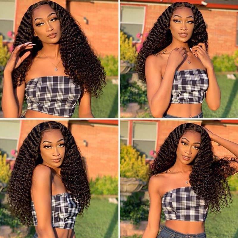 [Wear & Go] Air Wig Deep Wave 4x4/5x5/6x4.5 Lace Closure Wig 14A Virgin Hair