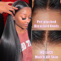 [Wear & Go] Air Wig Silky Straight 13x4 HD Lace Wigs 14A Virgin Hair