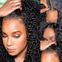 Double Drawn Kinky Curly Glueless 5x5 HD Lace Closure Wig Brazilian Human Hair Wigs