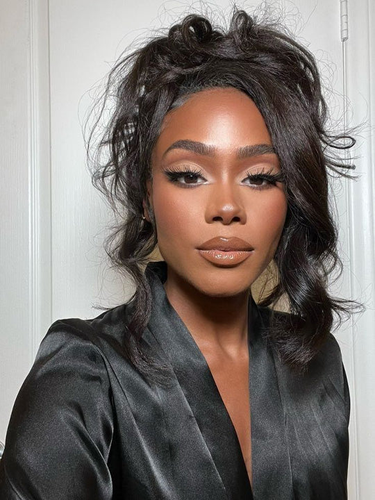 Kisslove Pre Plucked Yaki Body Wave Wig Snug Fit Invisi-Drawstring 360 Lace Wig with Newborn Hairline