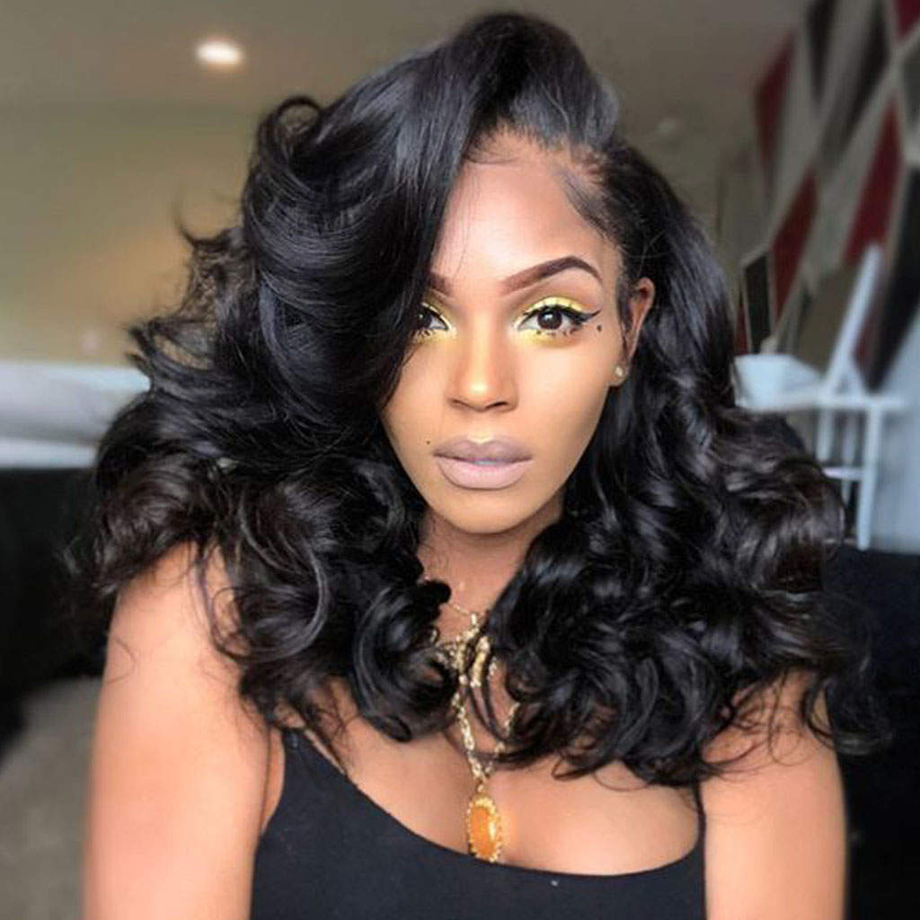 Loose Wave 3 Bundles With 4*4 Lace Closure 10A Brazilian Human Hair Weaves