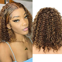 P4/27 Highlight Bob Deep Wave 5x5 & 13x4 Transparent Lace Wigs 100% Human Hair
