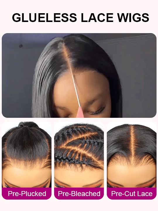 [Wear & Go] Pre-Everything Glueless 6x4.5/10x6 Lace Wig Bone Straight Human Hair Wigs