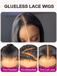 [Wear & Go] Pre-Everything Glueless 6x4.5/10x6 Lace Wig Bone Straight Human Hair Wigs