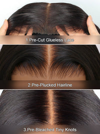 [Wear & Go] Breathable Air Cap Wig Chocolate Brown 3D Body Wave 6x4.5 13x4 Lace Front Wigs