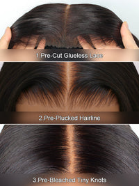 [Wear & Go] Breathable Air Cap Wig Chocolate Brown 3D Body Wave 6x4.5 13x4 Lace Front Wigs