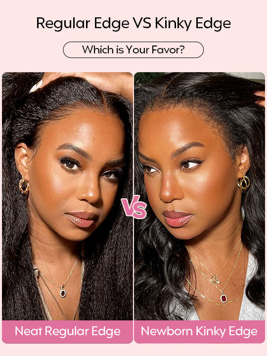 Kisslove Kinky Straight Hair with Spiral Curl Ends 13x6 Lace Frontal Wig Glueless Burmese Curly Wigs
