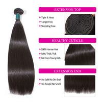 KissLove Grade 10A 1/3/4 Bundles Bone Straight Human Hair Weave Bundles