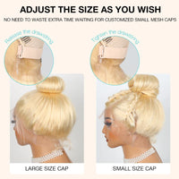 Ashimary Upgrade 360 Skin Lace Frontal with Invisi Strap Blonde 613 Layer Cut Body Wave Glueless Wig No Gel Needed Breathable Human Hair wig