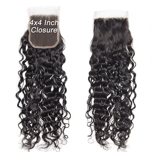 4x4 Lace Closure Straight / Wavy / Curly Human Hair Closures
