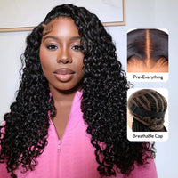 [Wear & Go] Pre-Everything Breathable Air Wig 4x4/6x4.5/13x4 Lace Wigs Water Wave