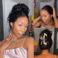 Water Wave Invisi Strap Snug Fit 360 Transparent Lace Frontal Bleached Knots Pre Cut Lace Wig