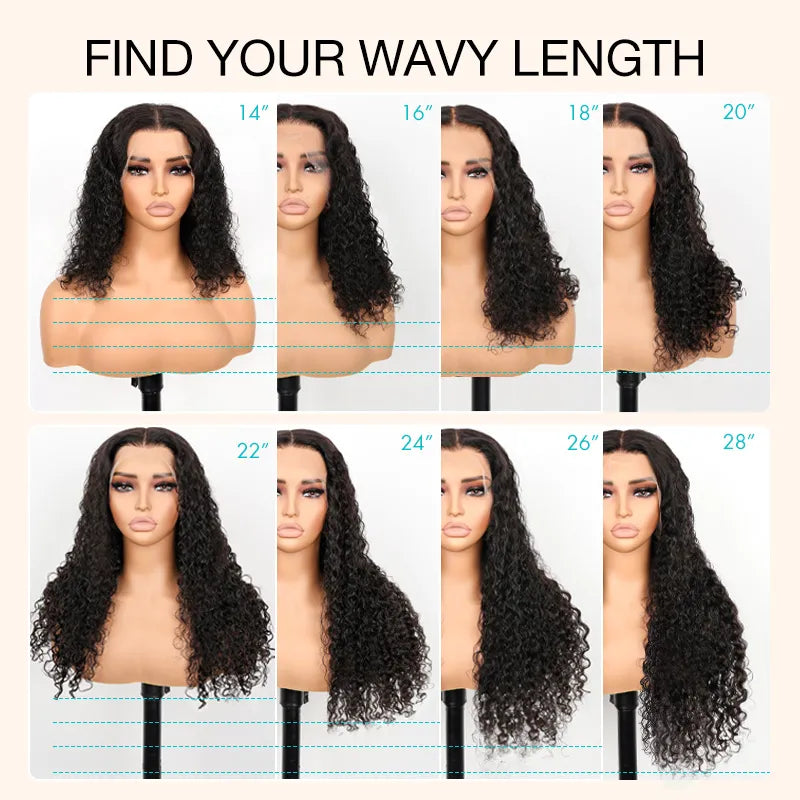 Chocolate Brown Water Wave Invisi Strap Snug Fit 360 Melting Lace Frontal Bleached Knots Glueless Lace Wig