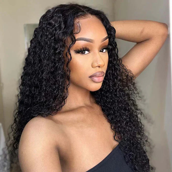 [Wear & Go] Glueless Wig Jerry Curly Hair 4x4/5x5/6x4.5 Lace Closure Wig 14A Virgin Hair