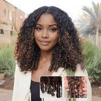 Burmese Curly Chestnut Brown Ombre Invisi Strap Snug Fit 360 Transparent Lace Frontal Bleached Knots Pre Cut Lace Wig Glueless Top Human Hair Wig